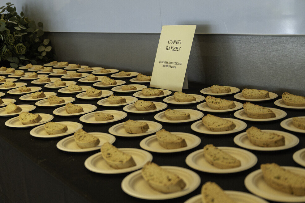 a table with plates of food