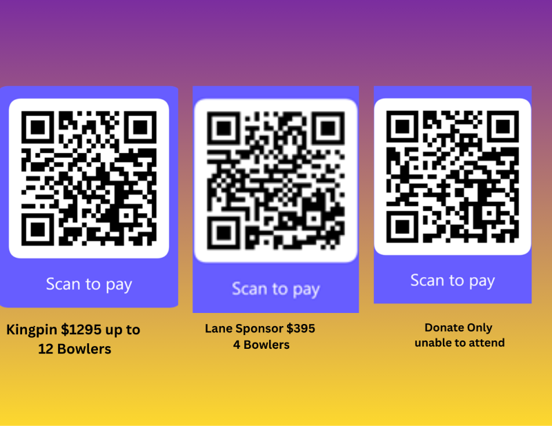 a qr code on a purple background